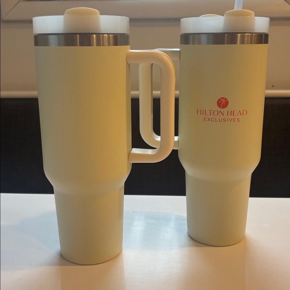 Cream Travel Mug Set by